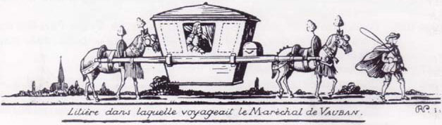 Litière (basterne) dans laquelle voyageait le Maréchal de  Vauban