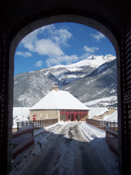 Porta Norte di Mont-Dauphin in inverno