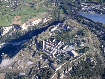 Mont-Dauphin fortress from flight