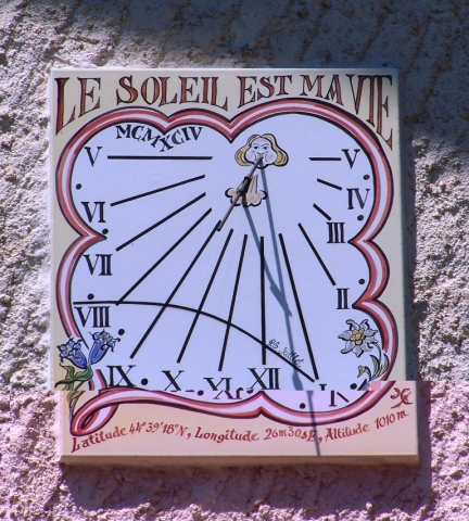 Cadran solaire à Risoul, 1994