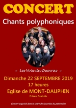 polyphonies à Mont-Dauphin le 22/9 17h