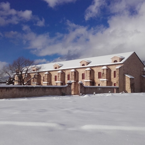 L'arsenal de Mont-Dauphin en hiver